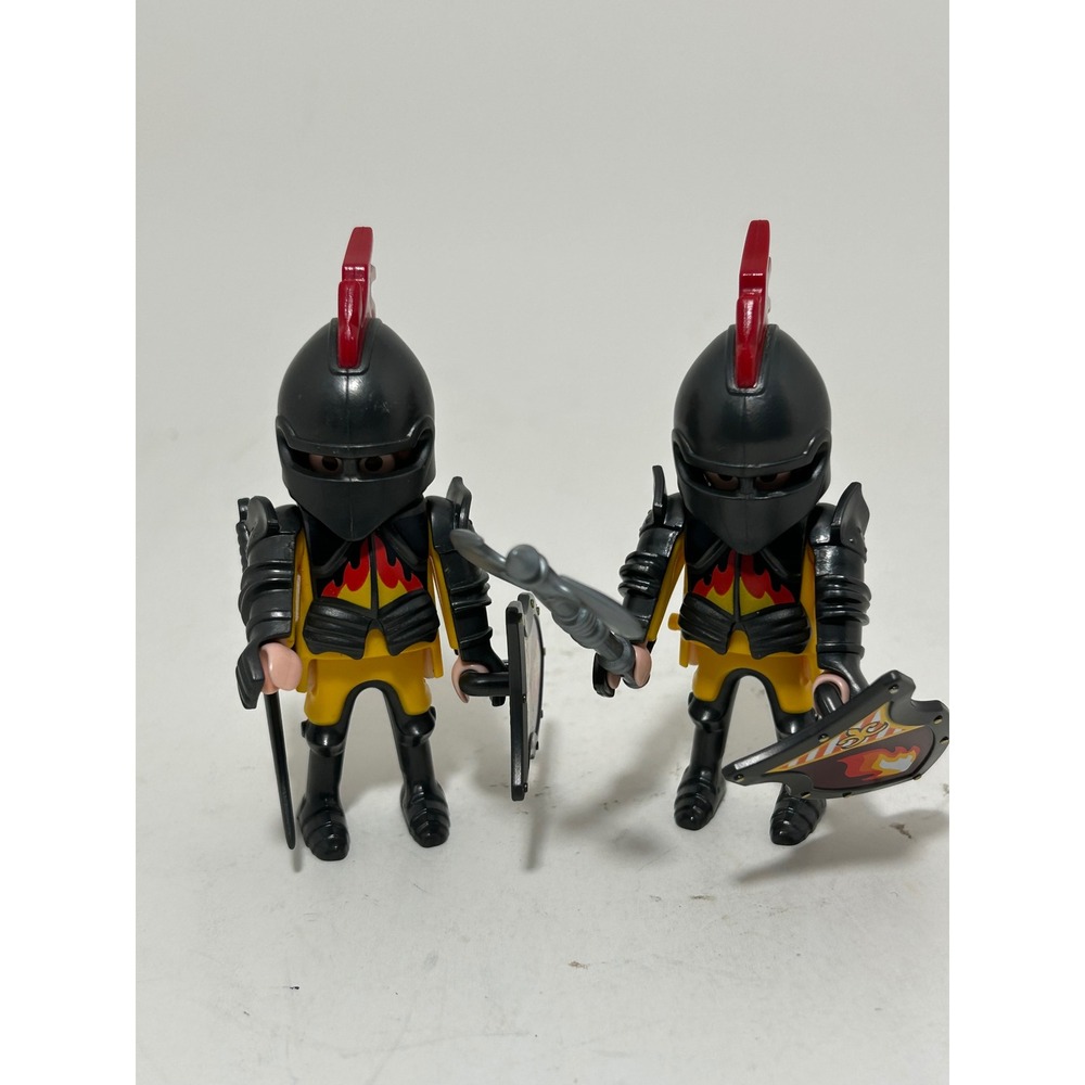 Playmobil Burnham Raiders Fire Knights Figures Set of 2 with Armor and Weapons